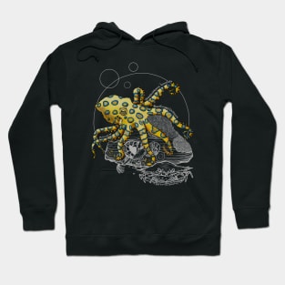 Greater Blue Ringed Octopus Doodle-for dark background Hoodie